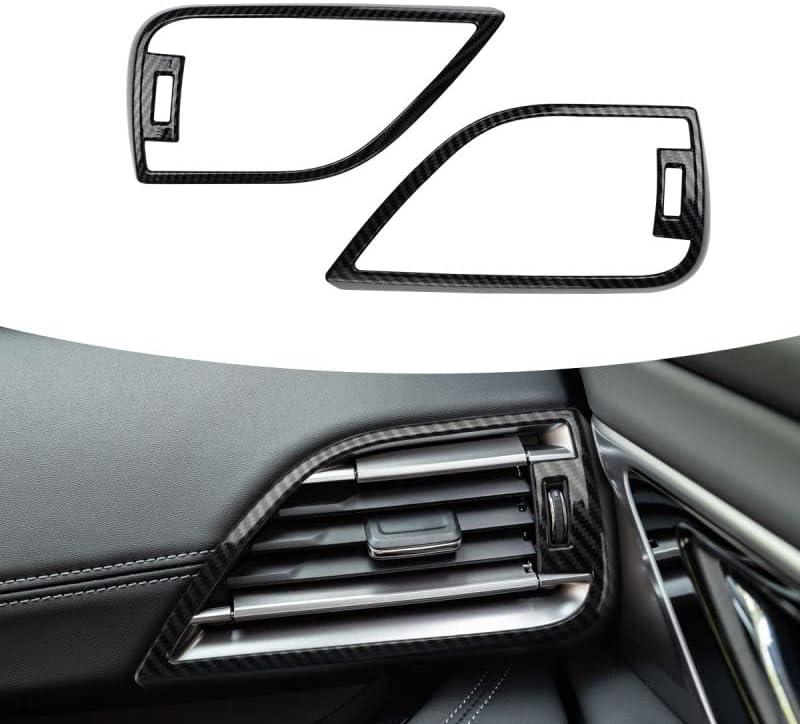 INTGET 2PCS Dashboard Side Air Vent Covers for 2020-2024 2025 Subaru Outback Accessories/Subaru Legacy Accessories Carbon Fiber AC Air Conditioning Outlet Vent Trim for Outback Wilderness Accessories