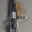 OLV Black Curtain Rod, 1 Inch Adjustable Modern Curtain Rods for Windows 48 to 84 Inch, Decorative Heavy Duty Window Treatment Rods with End Cap Finials, Telescopic Splicing Drapery Pole, Easy Install (36''-88'' (1 Pack))