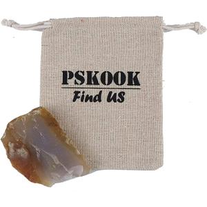 PSKOOK Flint Steel Striker Kit Primitive Fire English Flint Stone Steel Striker(Flint 1PC)