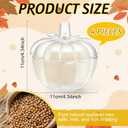 4 Pcs Pumpkin Shaped Candle Jar Fall Scented Pumpkin Spice Candles for Home Autumn Decor Natural Soy Wax Thanksgiving Gift (Transparent)