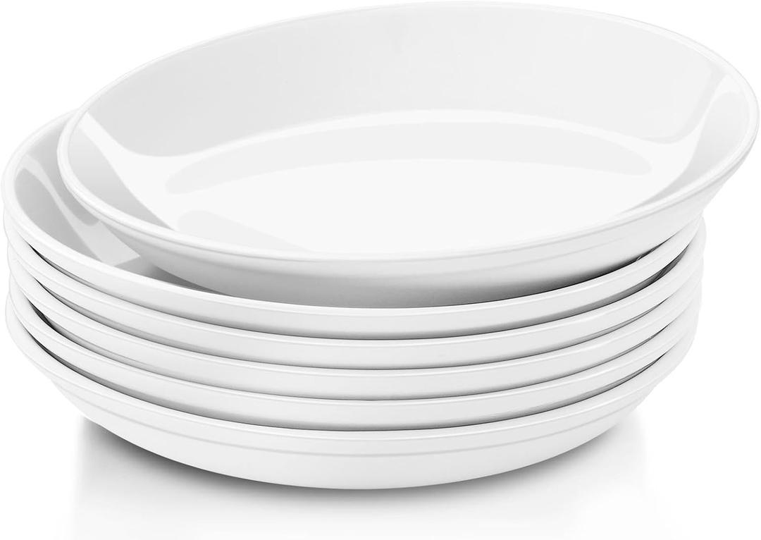 6 Pieces Ceramic Dessert Plates,7 inch White Appetizer Plates,Round Dessert Salad Plate,Porcelain Dinner Plate,Ceramic Serving Dishes for Appetizers Salad Cake, Set of 6 Small White Plates