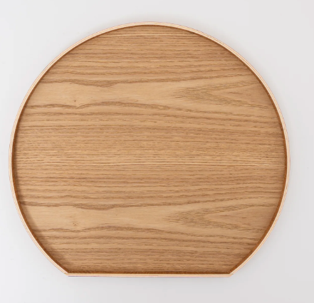 Half moon wooden Tray 9x10 Inch