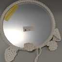 Geetery Boho Hanging Wall Mirror for Nursery Decor Natural Mirror Wall Art Boho Ornament for Bedroom Living Room Decor (Giraffe)