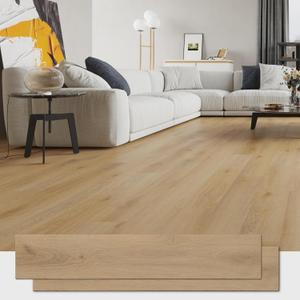 Peel and Stick Floor Tile, 36 Tiles 36"x 6" Macon Oak Wood Grain Peel and Stick Tile, Vinyl Flooring Cover 54 sq. ft, DIY Peel and Stick Flooring for Bedroom, Kithen and Living Room