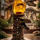 VEOJEIN 3D Mosquito in Amber & Jurassic Fossil Tower Dinosaur Fossil Resin Statue, Prehistoric Collectible, Unique Decor, Paperweight, Ancient Amber Insect Display, Gift for Dino Lovers