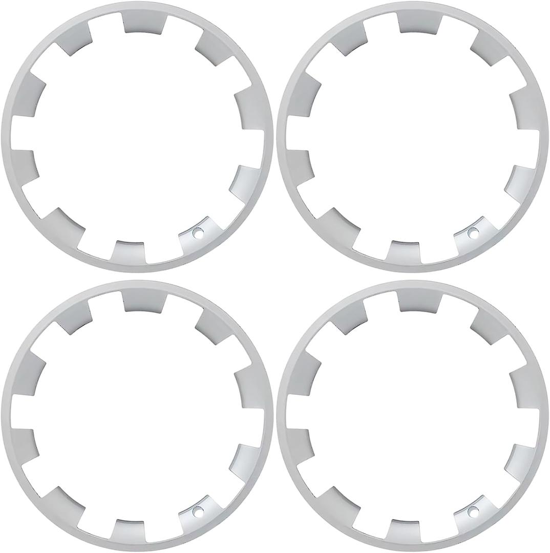 4 Pcs Rim Protector for Tesla 2025 2026 Model Y Juniper 20 Inch Helix Wheel Cover All-in-one Car Tire Trim Rings Rim Case Hubcaps Model Y Juniper Accessories (White)