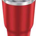 WETOWETO 30oz Tumbler, Stainless Steel Vacuum Insulated Water Coffee Tumbler Cup, Double Wall Powder Coated Spill-Proof Travel Mug Thermal Cup for Home Outdoor (Red, 1 Pack) 