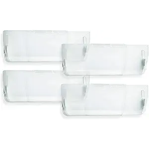 Unbreakable Clear Plastic Heat and Air Vent Deflector-Magnetic and Adjustable 10-14 Inches for Use On Floor Vents, Sidewalls, and Ceiling Registers 4 Pack