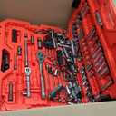CRAFTSMAN Mechanic Tool Set 189 Pcs, 1/4, 3/8, 1/2 Socket Set with 72 Tooth Low Profile Ratchet, Steel 6 and 12 point Sockets, Wrenches, Hex Keys, Deep Sockets, Bits, Metric and SAE (CMMT12134)