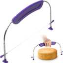 Adjustable Cake Leveler Cutter, 9 Heights Stainless Steel Wire Cake Slicer with Stabilizing Feet, for 10 Inch Layer Cakes - Baking Tool for Wedding, Birthday, Home & Bakery (Purple)