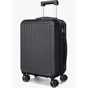 LIGHT FLIGHT Carry On Luggage 22x14x9 Airline Approved, Durable Hard Shell Carry On Suitcases with Wheels, Expandable Hardside Lightweight Travel Luggage with TSA Lock 20 Inch Carry on, Black