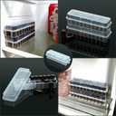 2 x Space-Saving 24-Slot Vial Holder for Fridge – Stackable Peptide & Insulin Storage Case for 1-3mL Vials, Diabetic Care Organizer Solution