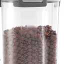 Upgraded Dog Food Storage Container Small, Cat Food Container Airtight, Pet Food Container Dispenser with Pour Spout, Seal Buckles for Dogs, Cats, Birds (Grey)