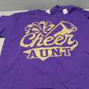 Cheer Aunt Biggest Fan Cheerleader T-Shirt M