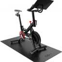 Cycleclub Bike Mat Compatible with Peloton Bike,Elliptical,Treadmill Mat, 6mm Thick, Under Exercise Bike Trainer Pad for Indoor Stationary Spin Bike Gym Equipment Hardwood Floor Carpet Protector