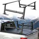 Heavy Duty Lightweight Aluminum Truck Ladder Rack, 1500 LBS Capacity, Compatible with Tonneau Cover & T-Slot Rails, 19"-25" Height Adjustable, Bed Rack with Side Bars Fits Tacoma Gladiator