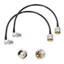 Superbat PL259 to BNC Cable 12inch UHF Male to BNC Male Right Angle Jumper RG58 Coax Cable for CB Radio Ham Amateur Radio Scanner Antenna SWR Meter Dummy Load, 2-Pack