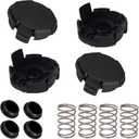 4Pack X472000070 Speed Feed 400 Trimmer Head Cap and Spring Part for Echo Weed Eater Trimmer Replacement SRM225 PAS225 SRM-230 etc Multiple Models