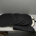 4PCS Car Seat Cushion Covers, Car Seat Cover Pad Front Bottom Protector Mat with Storage Pocket, Breathable Comfortable Auto Front Cushion Pad Mat for Most Vehicle and Office Accessories(Black)