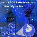 36 Pack Fairy Lights Battery Operated, 3 Speed Modes, Extra 40 Batteries for Replacement, 7Ft 20 LED Mini String Lights, Waterproof Copper Wire, Twinkle Firefly Lights for Christmas Decorations,Blue