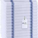 Dish Towels Set (Value Pack of 15) Size 15x25 Inch, 100% Cotton Soft & Absorbent Kitchen Towels, Tea Towels, Reusable Cleaning Cloths for Household Cleaning (Blue)