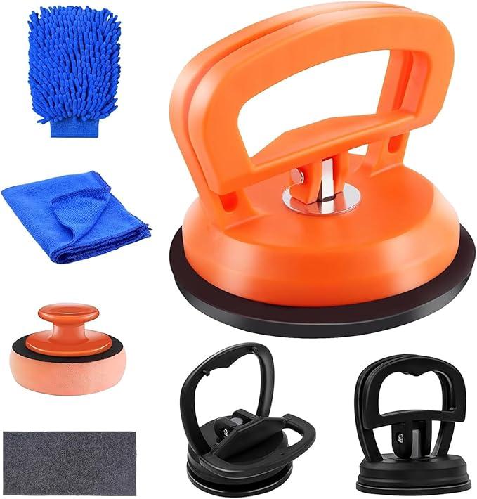 Car Dent Puller, Dent Remover Tool for Car, Paintless Dent Removal Kit,Hail Dent Removal Kit,Orange Dent Puller Suction Cup for Dent Remover,Glass,Screen,Moving