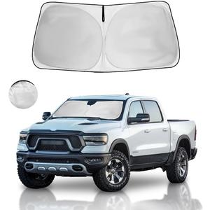 Car Windshield Sun Shade Custom Fit 2010-2025 Dodge RAM 1500 2500 3500 Truck Accessories Sunshade Foldable Sun Visor Protector Front Window Cover Fits 2Dr RegularCab, 4Dr QuadCab, CrewCab, MegaCab