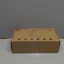 Pezin & Hulin Bamboo Cable Management Box, Wire Organizers for Cords, Charge Station Box, Desktop Dock Organizer Rack for Electronic Device (Include 6 Cables)(No Power Adapter) -Natural + White