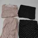 Real Essentials 2 Pack: Women's Pajama Set - Choose from Short Sleeve with Pocket or Long Sleeve without Pocket L