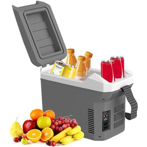 TREFAN 8 Liter/Quart Electric Car Cooler & Warmer 12v Plug in Cooler with AC/DC Car Mini Fridge Portable Electric Cooler for Car/Camping/Travelling/Truck