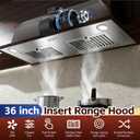 Range Hood Insert 36 inch, Stainless Steel Range Hood 700 CFM