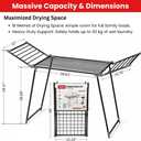 Foldable Clothes Drying Rack | Heavy Duty | 66 lb Capacity | Space Saving, Large