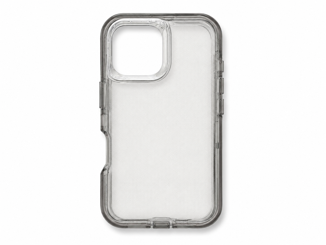 Protective Case for iPhone 13 Pro Max, Clear Back with Black Trim