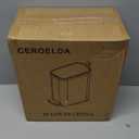 CEROELDA Small Bathroom Trash Can with Lid Soft Close-5L/1.3 Gal Stainless Steel Garbage Can-Step Pedal Wastebasket Slim Trash Bin for Office, Bedroom, Toilet, Live Room-White