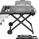Grill Cart for Ninja OG701 OG751 OG700 Series, Collapsible Grill Stand for Ninja Woodfire Grill, BBQ Cart with Side Table, Tissue Holder and 4 Hooks