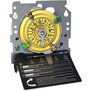 T104M Pool Timer Mechanism Only, Pool Pump Timer, 208-277V 40A Time Switch, 24 Hour 12 ON/Off for Pool Pump, Heavy-Duty Mechanical Time Switches,Time Switch Mechanism Only
