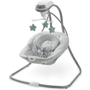 Graco Simple Sway Baby Swing, SidetoSide Motion, Infant Swing with 6 Speeds, Vibration, Ivy