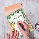 7 x Baby Shower Invitations for boy, Jungle Animals Fill In Invites Cards wih Envelopes, Wooden, Set of 25. (Green2)