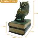 Dosker Book Ends for Shelves,Owl Decorative Bookends,Cute Animal Book Holders for Kids Rooms,Offices and Bedrooms(Retro Bronze)