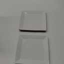 10.6" Porcelain Dinner Plate, Simply White Square Serving Plate for Salad, Steak, Pasta, Snacks, Restaurant, Party, Chip and Scratch Resistant, Microwave and Dishwasher Safe, Set of 2