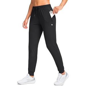 G Gradual Women's Joggers Pants with Zipper Pockets Tapered Running Sweatpants for Women Lounge, Jogging L