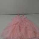 Pink Witch Costume for Girls with Crown Wand Gloves,Halloween Costume for Kids Girls Good Witches Princess Dress Up (9-10 Years)