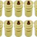 Poolzilla Brass Keyhole Anchors for Pool Safety Net | 10 Pack | for use with SS Hooks and Standard to Extra Long Cone Head Clips