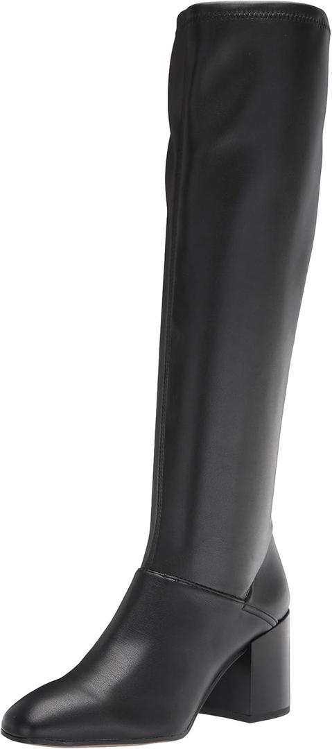 Franco Sarto Womens Tribute Knee High Heeled Boot (Black)
