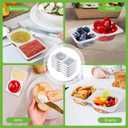 10-Pack Snack Containers with Lids & Spoons | Double Compartment Condiment Containers | Dishwasher-Safe, Leakproof Snack Box for Lunchables, Sauces & On-the-Go Meals (10)