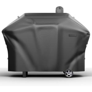 Pellet Grill Cover for Camp Chef Smoker, Cover Upgraded Full-Length Heavy Duty Waterproof Anti-UV Cover for Woodwind Pro 24 PG24SE PG2424SGB SmokePro DLX 24 PG24MZG PG24WWSB, for Weber Searwood 600