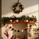 16 Pcs Velvet Brown Ornaments Set for Christmas Tree Decorations - 3.15 Inch Flocked Christmas Balls, Hanging Shatterproof Bulk Bulbs, Xmas Baubles for Wreath, Mantel, Stair Railings, Gift Packages