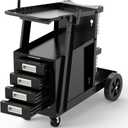 YESWELDER Welding Cart with 4 Drawers for MIG Welder TIG Welder and Plasma Cutter, Heavy Duty Large Storage 360 Rolling Welding Trolley