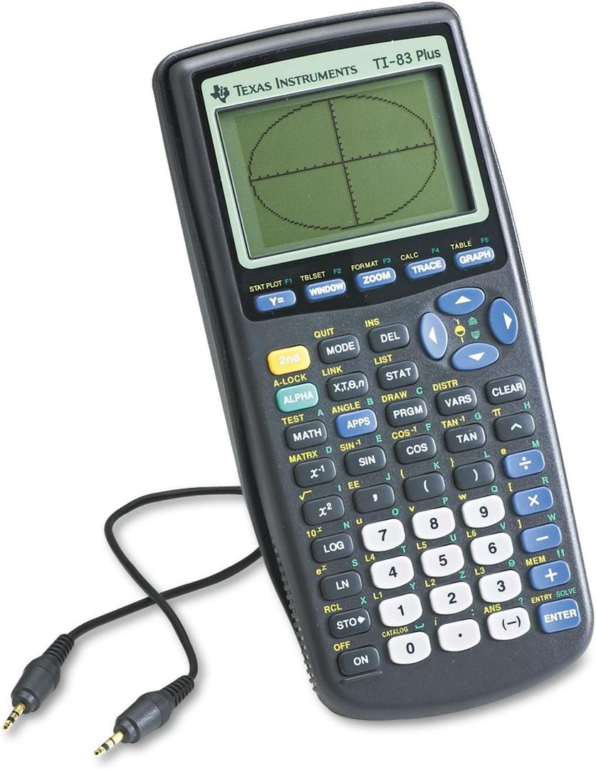 Texas Instruments TI-83 Plus Graphing Calculator, Gray, Standard