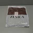 ZESICA Women's Casual Long Sleeve Crew Neck High Waist Smocked Flowy Tiered Midi Dress (L)